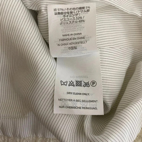 J.Crew Tweed Motorcycle Jacket with Fringe Women's 12 White Gold Career Preppy - Picture 15 of 16